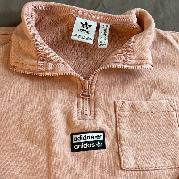 ADIDAS Half Zip Pink Sweatshirt - Picture 4 of 6